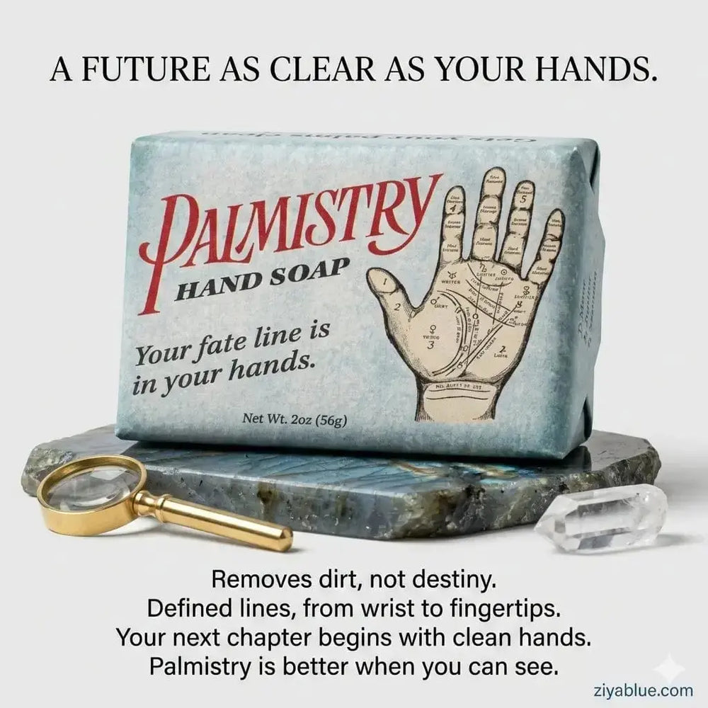 Palmistry Hand Soap: Exfoliating Mini Bar Unemployed Philosophers Guild Ziya Blue