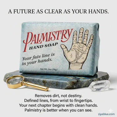 Palmistry Hand Soap: Exfoliating Mini Bar Unemployed Philosophers Guild Ziya Blue