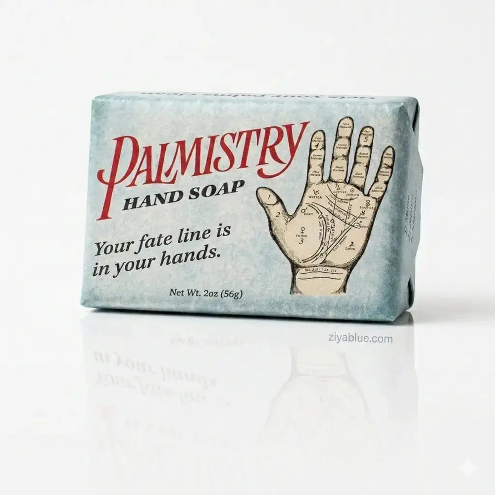 Palmistry Hand Soap: Exfoliating Mini Bar Unemployed Philosophers Guild Ziya Blue