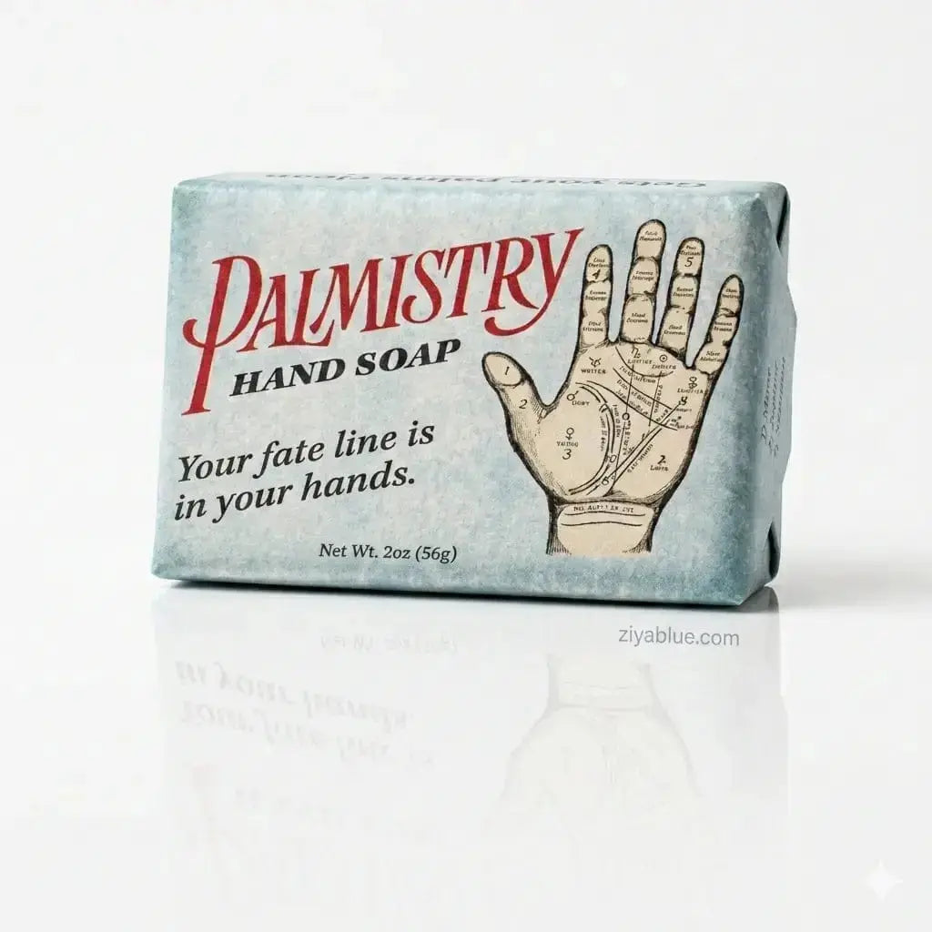 Palmistry Hand Soap: Exfoliating Mini Bar Unemployed Philosophers Guild Ziya Blue