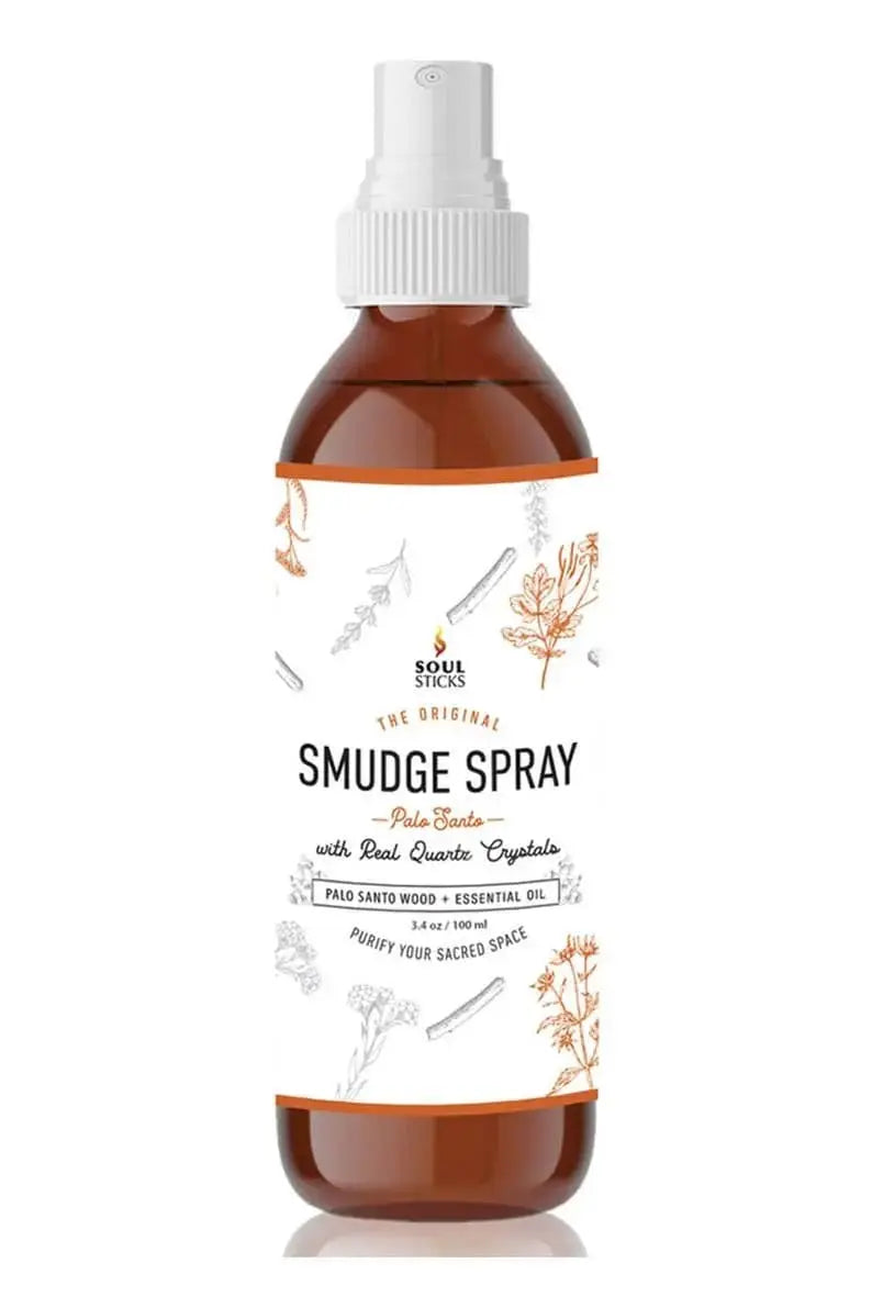Palo Santo Smudge Spray: 3.5oz Crystal-Infused "Liquid Light" Designs by Deekay Inc. Ziya Blue