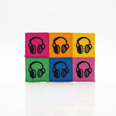 Patch - Headphones - Andy Warhol's Pop Art Style  Ziya Blue