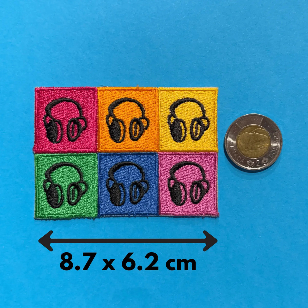 Patch - Headphones - Andy Warhol's Pop Art Style  Ziya Blue