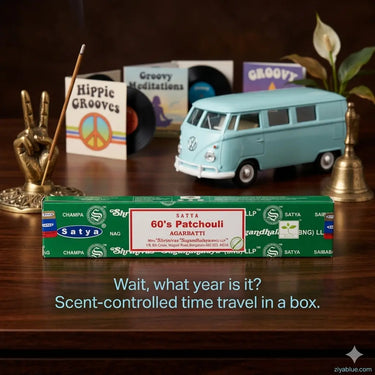 Patchouli Incense Sticks: Satya 60's Groovy Blend 15g  Ziya Blue