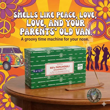 Patchouli Incense Sticks: Satya 60's Groovy Blend 15g Designs by Deekay Inc. Ziya Blue
