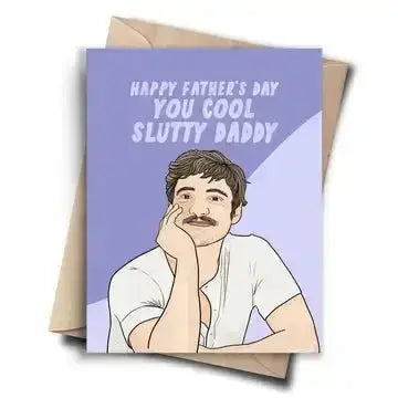 Pedro Pascal Father's Day Card: Pop Culture Greeting Pop Cult Paper Ziya Blue