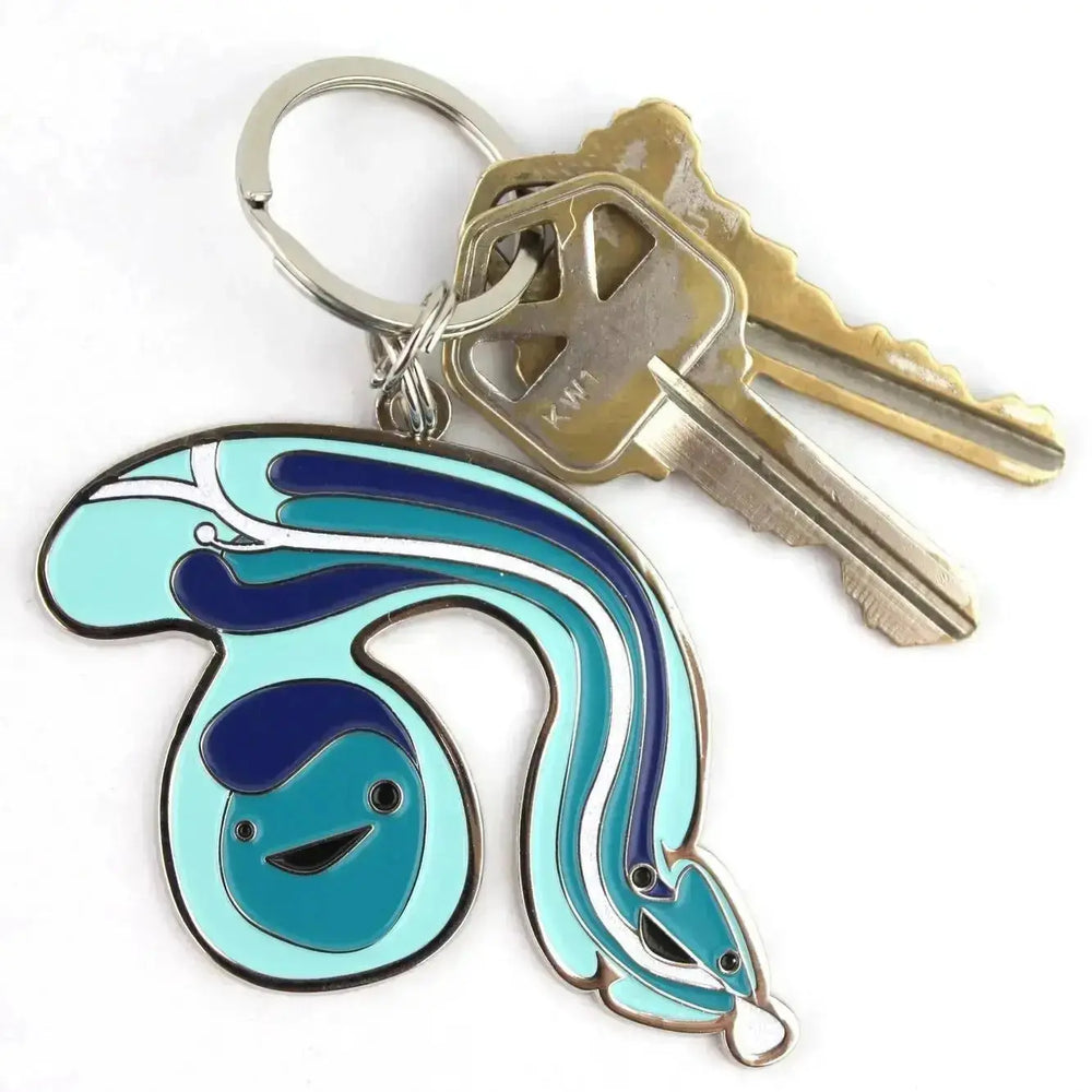 Penis Keychain: Sparkly Anatomical Charm I Heart Guts Ziya Blue