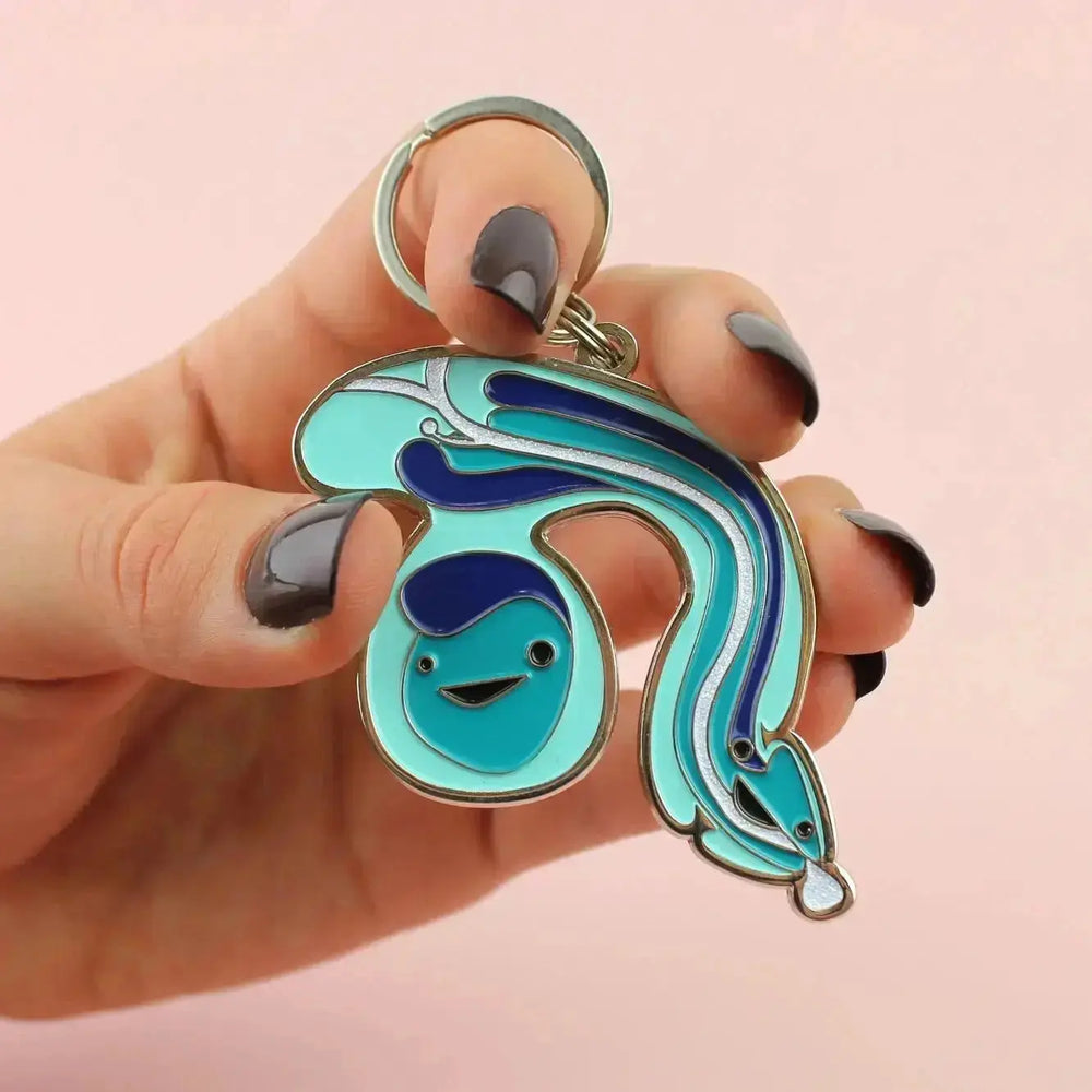 Penis Keychain: Sparkly Anatomical Charm I Heart Guts Ziya Blue