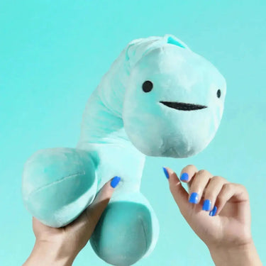 Penis Neck Pillow: Funny Anatomical Plush I Heart Guts Ziya Blue
