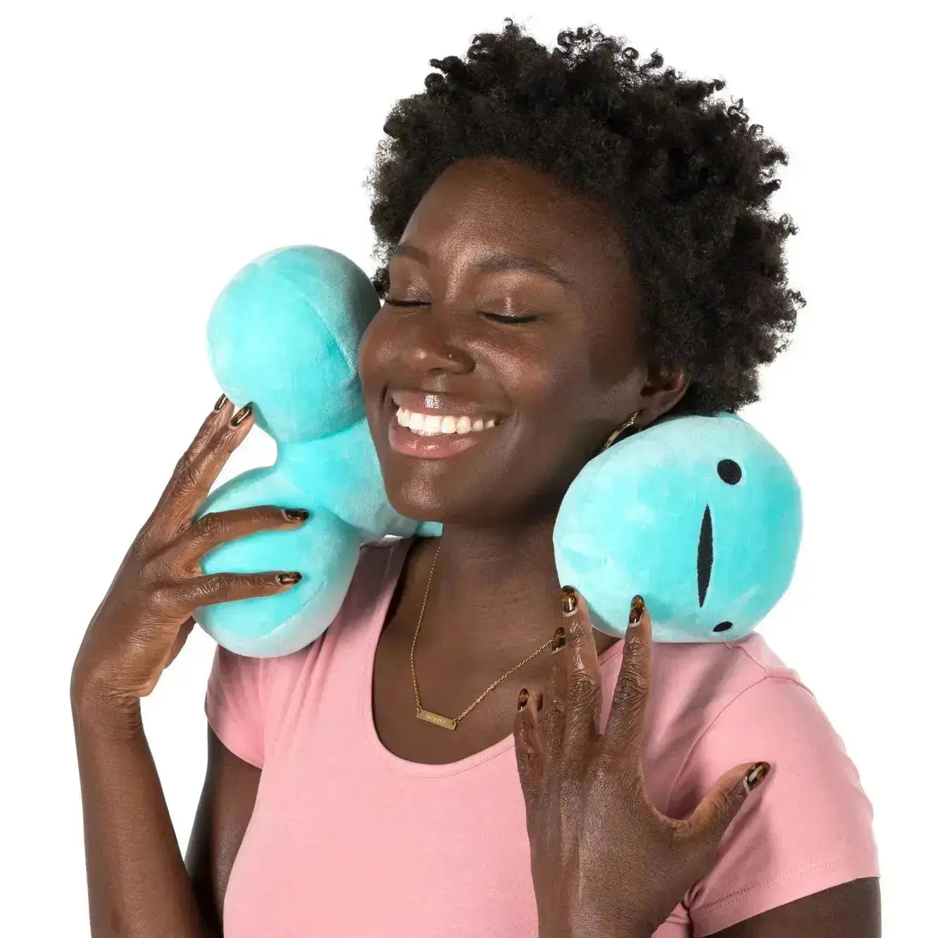Penis Neck Pillow: Funny Anatomical Plush I Heart Guts Ziya Blue