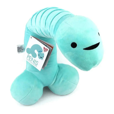 Penis Neck Pillow: Funny Anatomical Plush I Heart Guts Ziya Blue