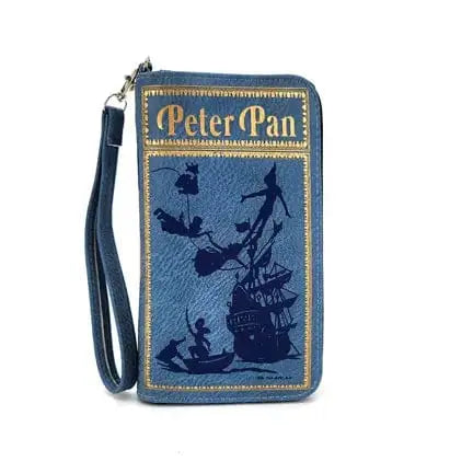 Peter Pan Book Wallet | Vintage Literary Wristlet Purse COMECO INC Ziya Blue