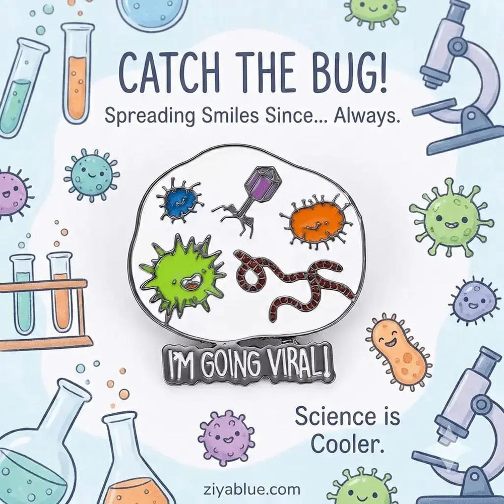 Petri Dish Enamel Pin – The "I'm Going Viral" Science Badge Ziya Blue Ziya Blue