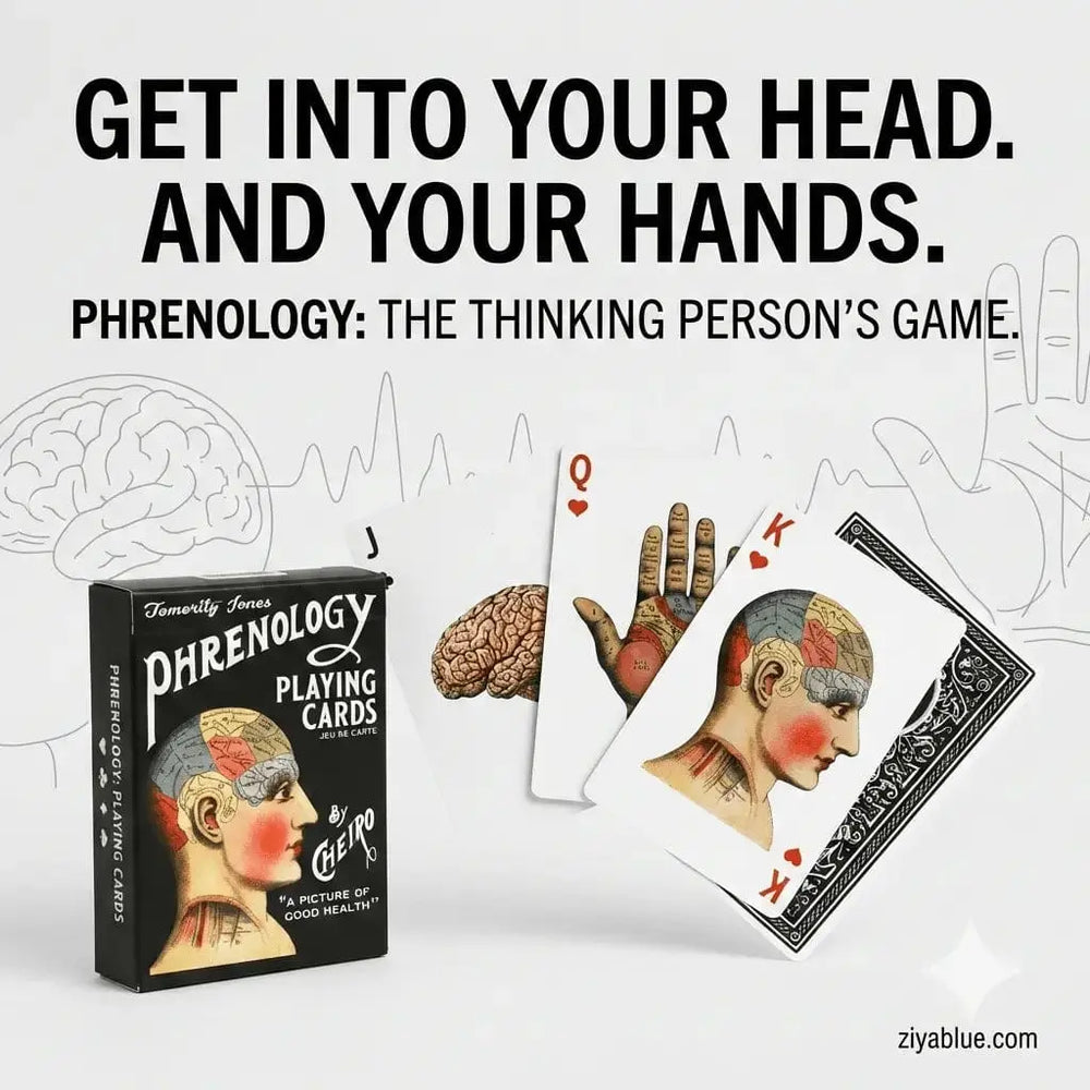 Phrenology Playing Cards: The Vintage Palmistry Deck Ziya Blue Ziya Blue