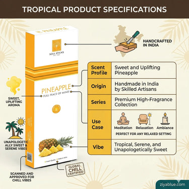 Pineapple incense sticks Premium Series  Ziya Blue