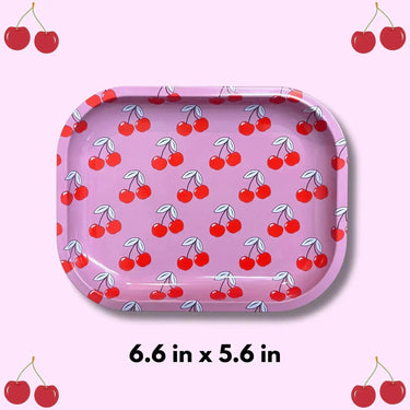 Pink Cherry Rolling Tray: Aesthetic Coquette Design Ziya Blue Ziya Blue