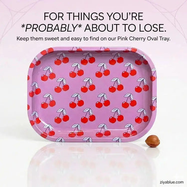 Pink Cherry Rolling Tray: Aesthetic Coquette Design Ziya Blue Ziya Blue