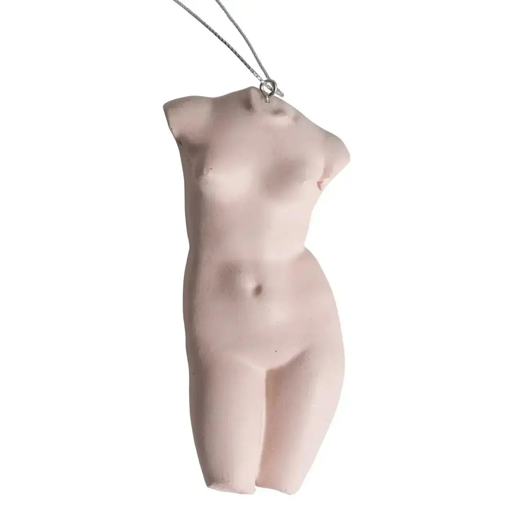 Pink Female Torso Ornament: Body Positive Art Decor McGowan & Rutherford Ltd Ziya Blue