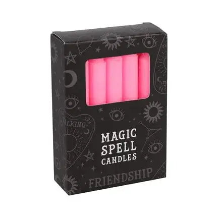 Pink Friendship Spell Candles Faire Ziya Blue