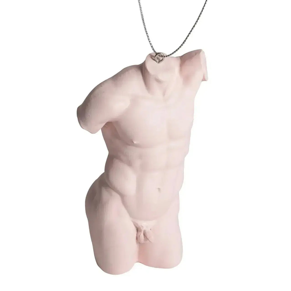 Pink Male Torso Ornament: Artistic Hanging Decoration McGowan & Rutherford Ltd Ziya Blue