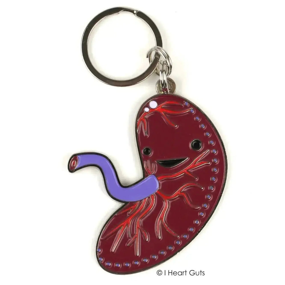 Placenta Keychain: Funny Anatomical Charm I Heart Guts Ziya Blue