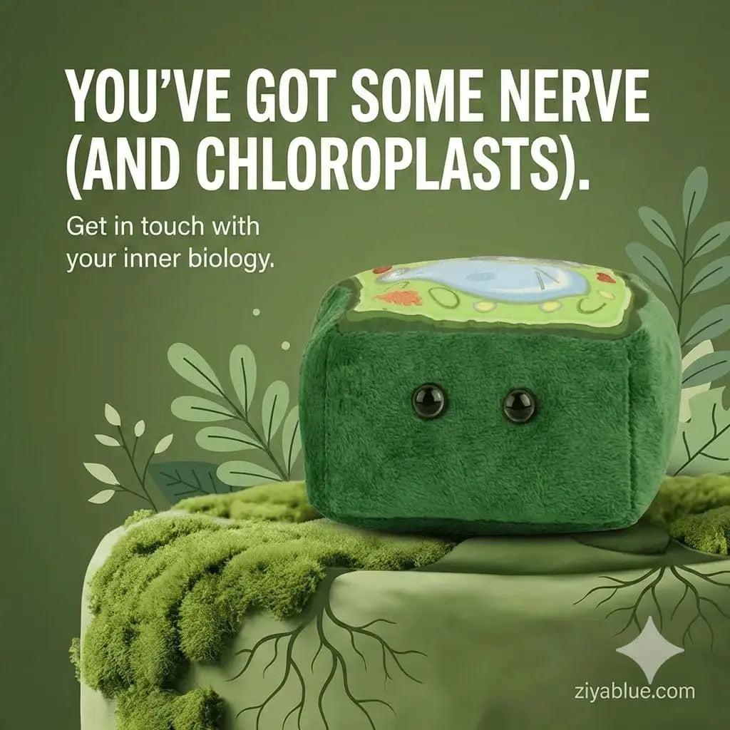 Plant Cell Plush: The Photosynthesis Pro 🌿🔬 Giant Microbes Ziya Blue