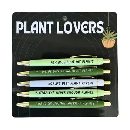 Plant Lovers Pen Set: Water Your Thoughts 🌿✍️ Fun Club Ziya Blue