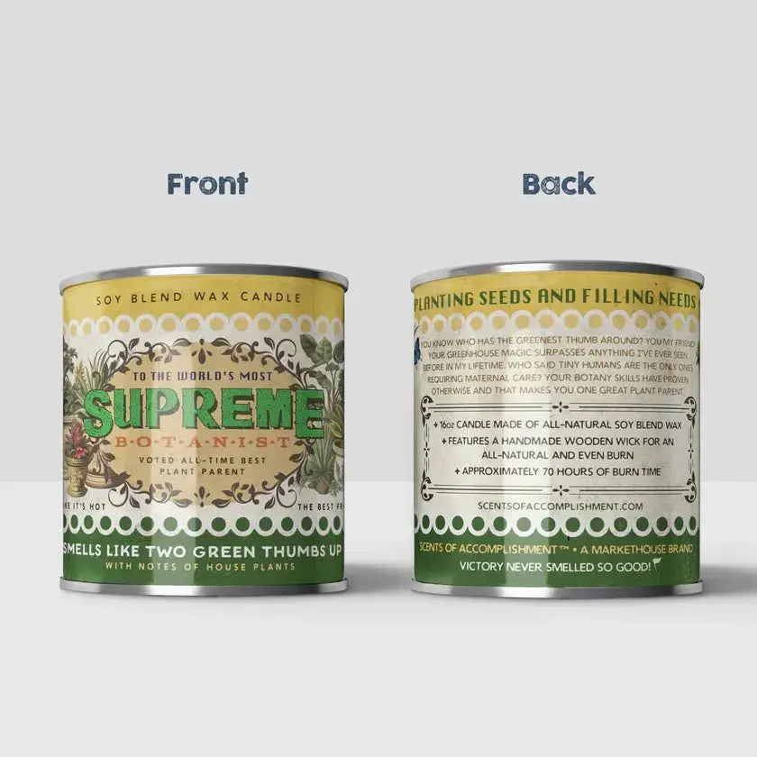 Plant Parent 16oz Candle: The "Supreme Botanist" Tribute 🌿🕯️ scents of accompliments Ziya Blue