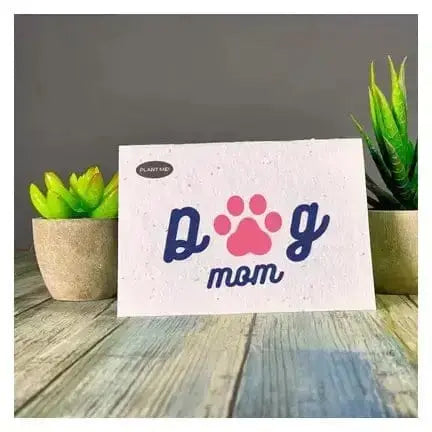 Plantable Dog Mom Card: The Ultimate Zero-Waste Gift 🐾🌸 Faire Ziya Blue