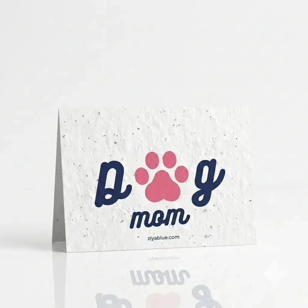 Plantable Dog Mom Card: The Ultimate Zero-Waste Gift 🐾🌸 Faire Ziya Blue