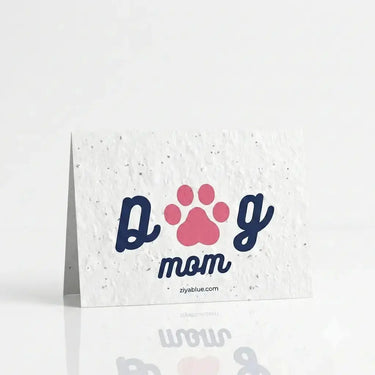 Plantable Dog Mom Card: The Ultimate Zero-Waste Gift 🐾🌸 Faire Ziya Blue