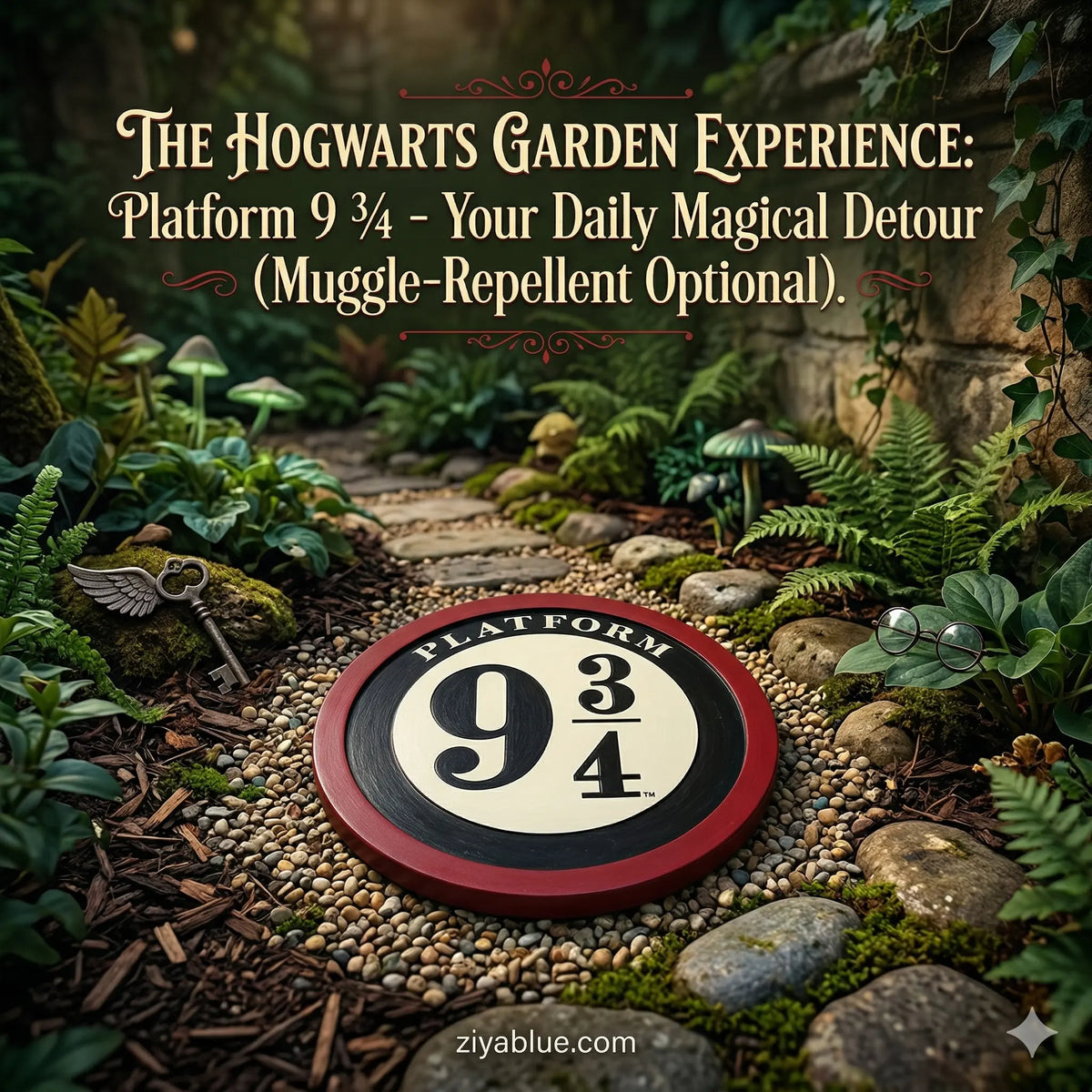 Platform 9 3/4 Stepping Stone: Step Into the Magic 🚂✨  Ziya Blue