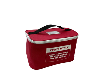 Polite Notice Lunch Bag: Funny Insulated Cooler The Diabolical Gift People Ziya Blue