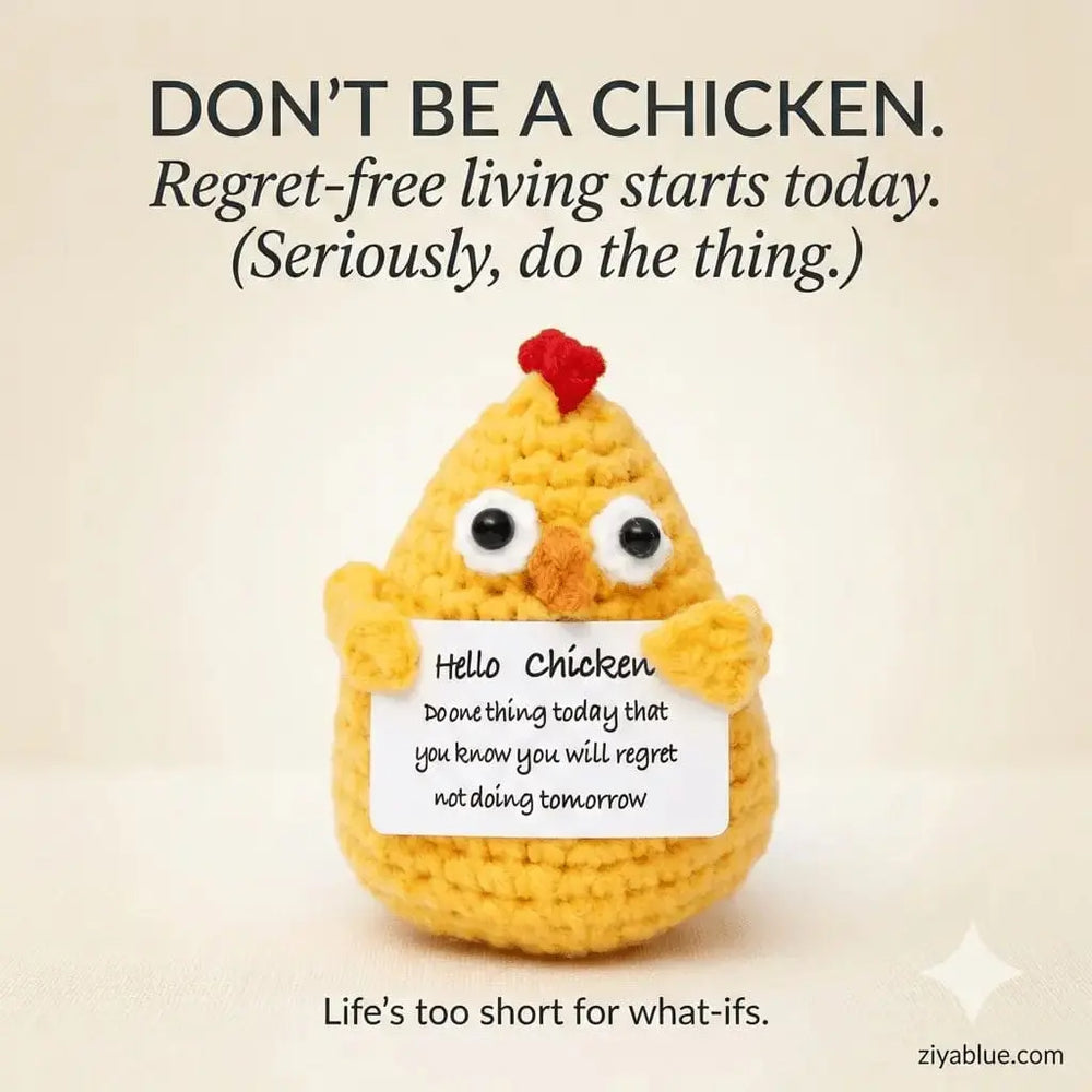 Positive Chicken Crochet Doll 🐔✨ Ziya Blue Ziya Blue