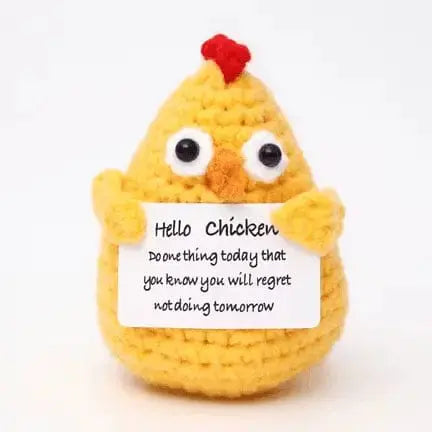 Positive Chicken Crochet Doll 🐔✨ Ziya Blue Ziya Blue