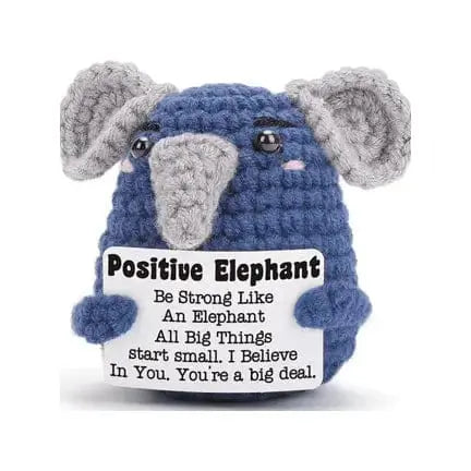 Positive Elephant Crochet Toy Ziya Blue Ziya Blue