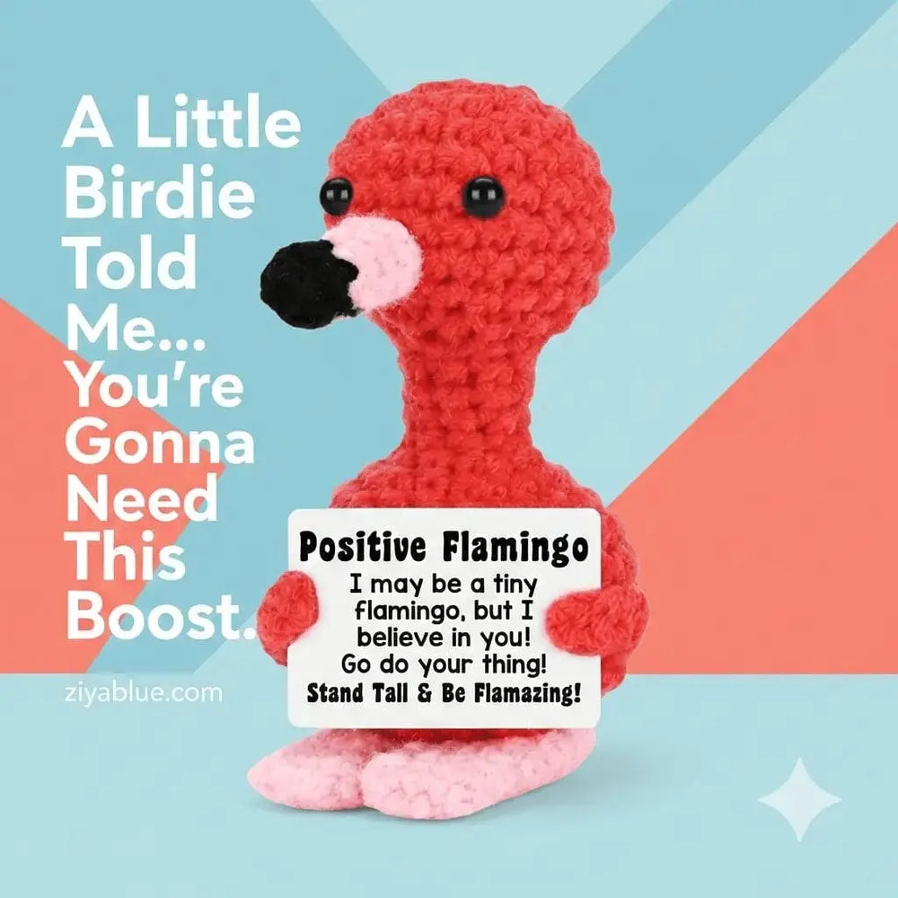 Positive Flamingo Crochet Doll Ziya Blue Ziya Blue