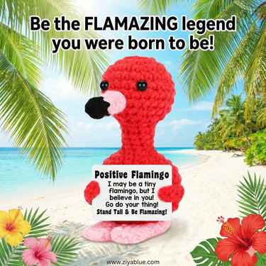 Positive Flamingo Crochet Doll Ziya Blue Ziya Blue