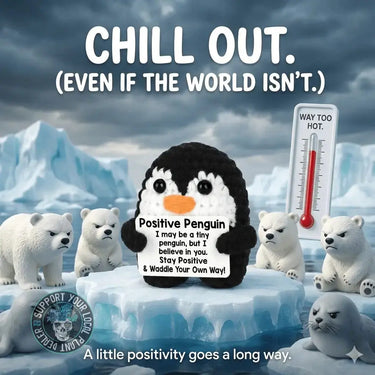 Positive Penguin Crochet Toy Ziya Blue Ziya Blue