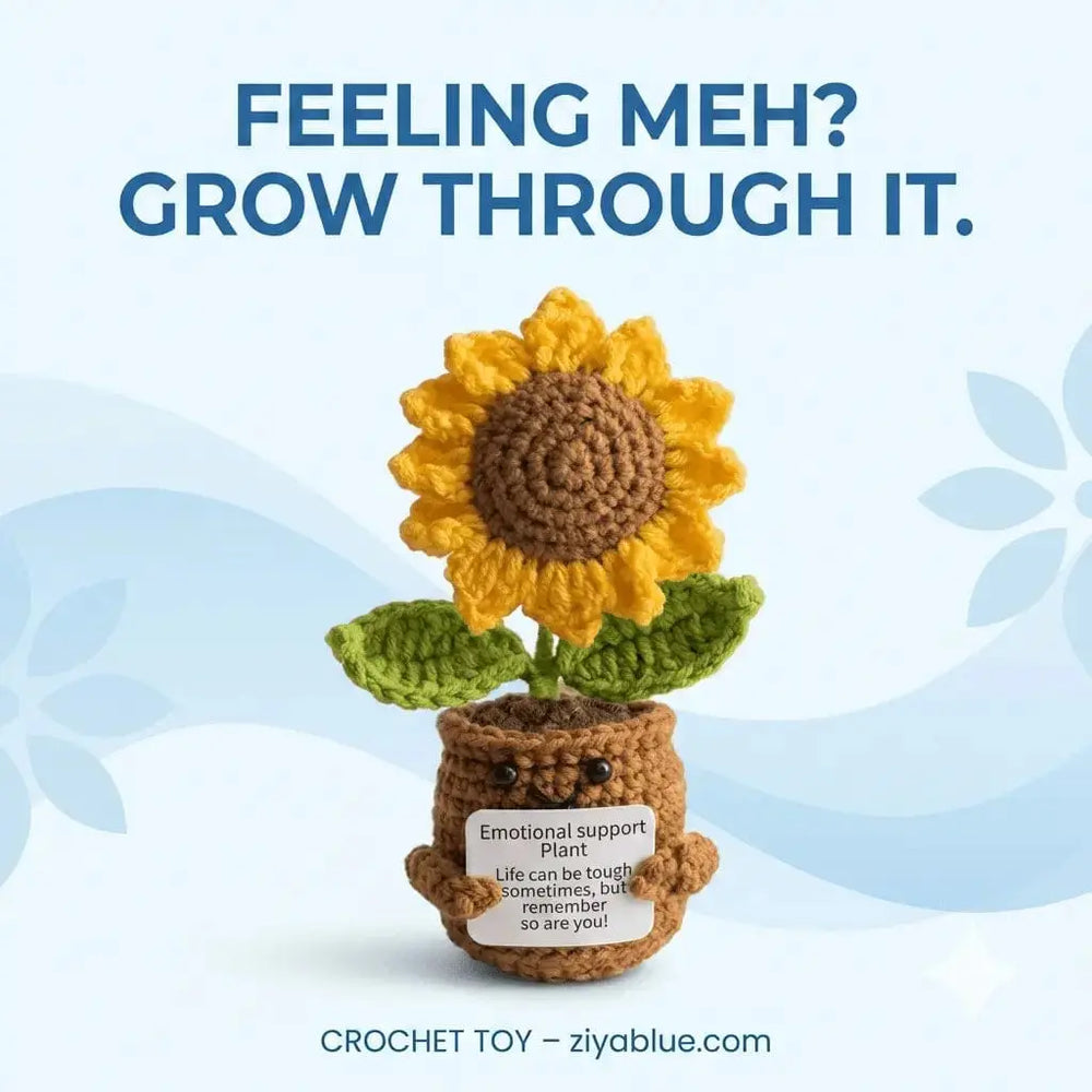 Positive Sunflower Crochet Toy Ziya Blue Ziya Blue