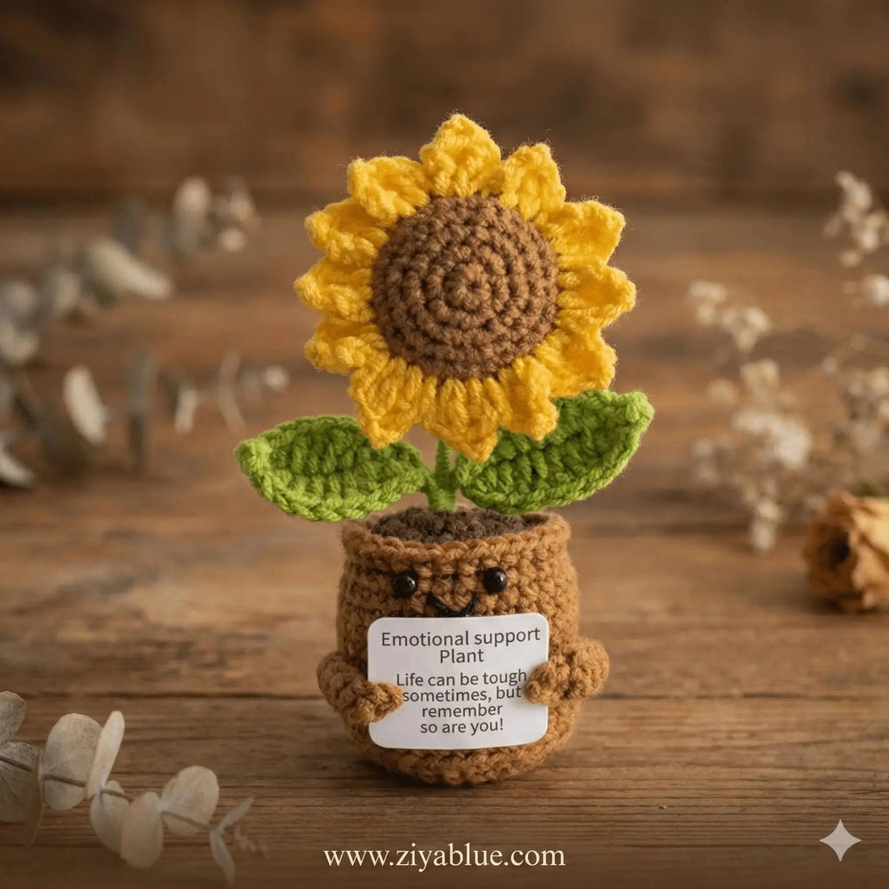 Positive Sunflower Crochet Toy Ziya Blue Ziya Blue