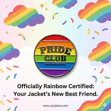 Pride enamel pin | 3cm Rainbow Badge Rainbow Certified Ziya Blue