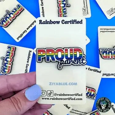 Proud Parent Rainbow Pin Rainbow Certified Ziya Blue