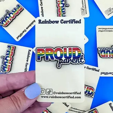 Proud Parent Rainbow Pin Rainbow Certified Ziya Blue
