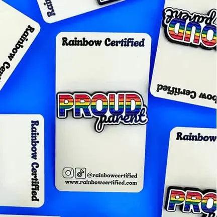 Proud Parent Rainbow Pin Rainbow Certified Ziya Blue
