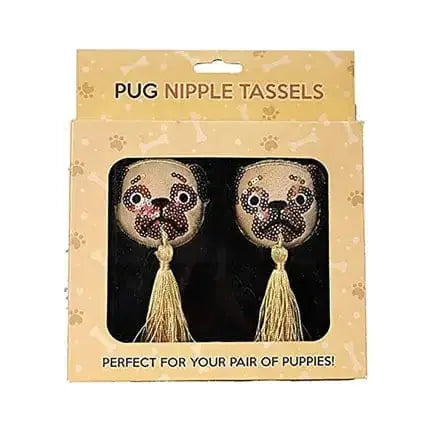 Pug Nipple Tassels: Funny Novelty Lingerie The Diabolical Gift People Ziya Blue