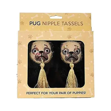 Pug Nipple Tassels: Funny Novelty Lingerie The Diabolical Gift People Ziya Blue