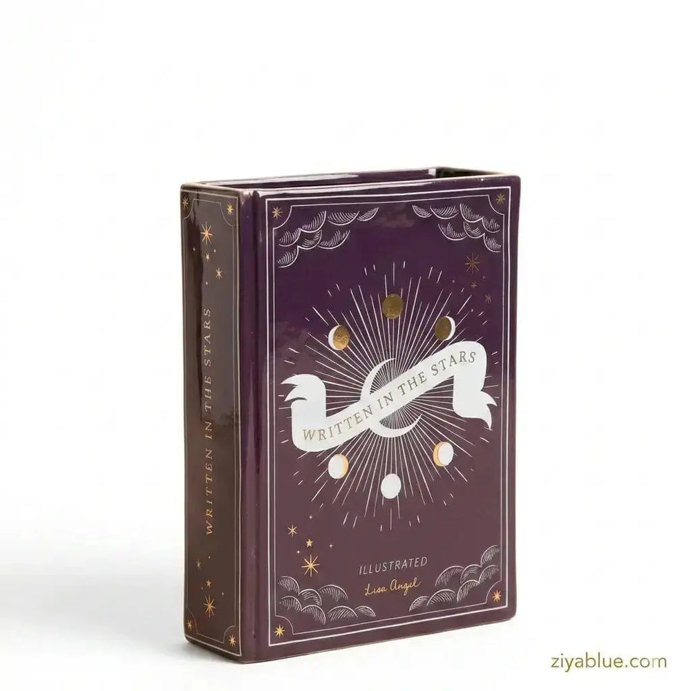 Purple Celestial Book Vase Lisa Angel Ziya Blue