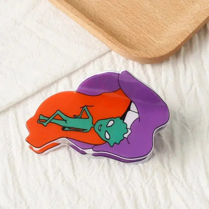 Purple Lips Alien Hair Claw – The "Out Of This World" Accessory Ziya Blue Ziya Blue