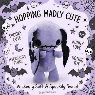Purple Naughty Bunny Stuffed Backpack | Spookyville Critters COMECO INC Ziya Blue